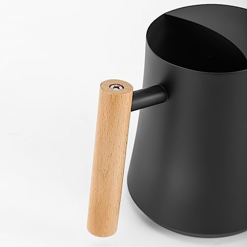Black Watering Can for Indoor Plants, 1L/35oz Stainless Steel - view 6