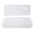 Rectangular 5 Pieces of 15 by 6 Inch Clear Thick Plastic Heavy Duty Sturdy Plant Saucer Drip Trays for pots, Window Sills and Window Shelf (15"x6")