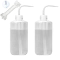 2 Pack Plant Watering Bottle for Indoor Plants, 500mL Succulent Watering Bottle, Come with 15 ft Self Watering Wick Cord, Squeeze Watering Can Waterer Seedlings Terrarium Lab Tatoo Eye Wash