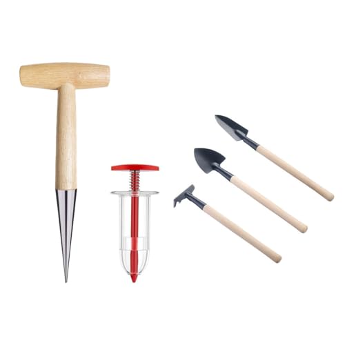 5 Pieces Garden Tools Set for Gardening Women Weeding Hoe rake Spade Greenhouse Indoor Small Hand Planting Tools kit Bonsai Accessories