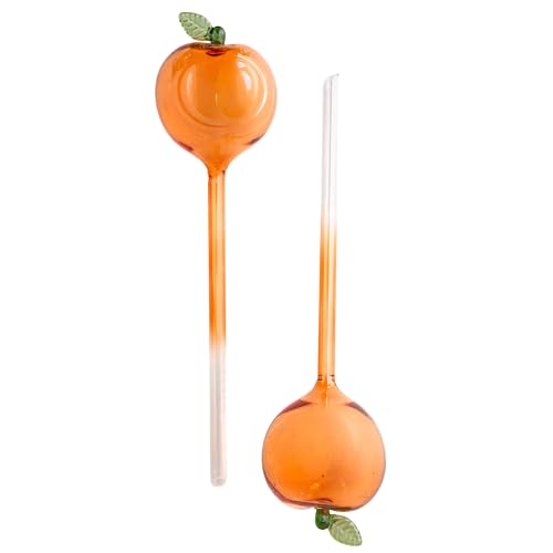 Glass Plant Watering Globes, Peaches