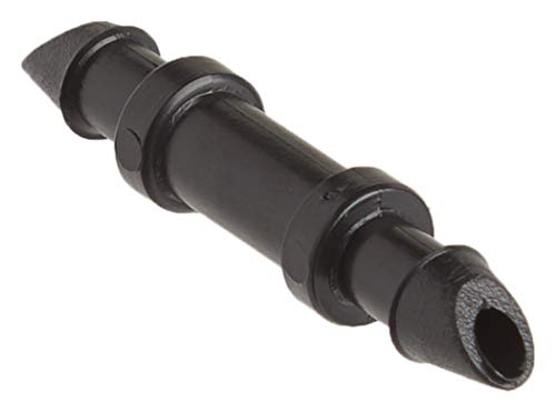312050B Drip Irrigation Fittings Single Barbed Coupling Connectors, 1/4-Inch, 50 Per Bag, for Trees, Shrubs, Gardens, Black - view 2
