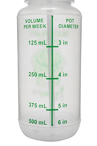 2PK Houseplant Helper Plant Water Bottle, 16oz -Weekly Irrigation Scale Printed on Side - Plant Watering Devices, Succulent Watering Bottle, Indoor House Plant Waterer, Seed Tray Watering Can - view 2