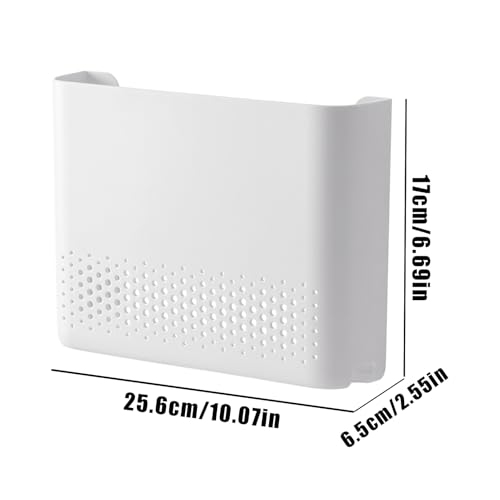 Router Storage Box – Wall-Mount Wifi Cable Organizer, Internet Modem Shelf Rack | No-Drill Network Equipment Holder for Bedroom, Living Room, Dorm, Office, Apartment, Study Room, Home Interior - view 7