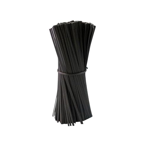 Plastic Black 4" Twist Ties, Reusable Cable Ties,Long Garbage Bag Twist Ties, Trash Bag Coated Ties, Twisty Ties for Organizing, Plant Hollding, Office, Christmas Tree (500 Pcs/4 inch)