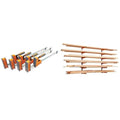 4-Piece Parallel Clamp Set 571550I & Wood Organizer and Lumber Storage Metal Rack with 6-Level Wall Mount – Indoor and Outdoor Use, In Orange | PBR-001