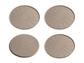 12" Coasters for Home Surfaces, Anti-Skid, No-Slip knibs - Set of 4, Tan - (8A12CSTTN)