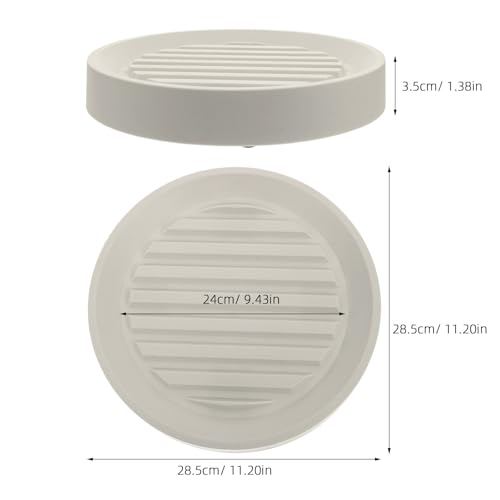 Plant Pot Tray with Hidden Caster Wheels, White Steel PP Rubber Base - view 2