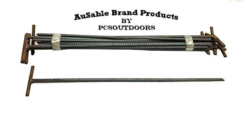 24" x 3/8" T-Bar Trap Anchor Stakes - Landscaping, Camping & Trapping (12 PK.)