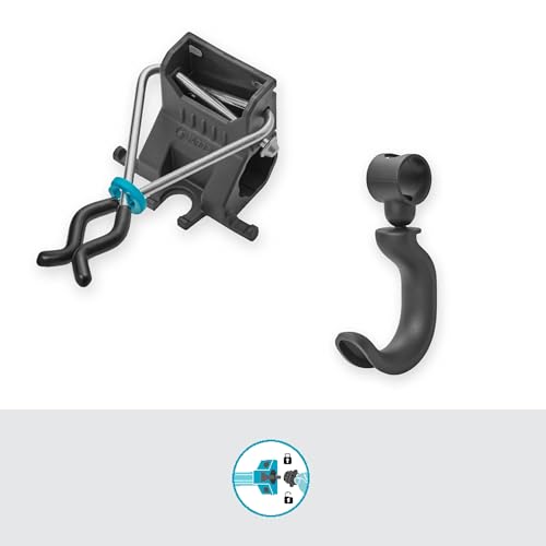 Set of Single Holders and Single Hooks: Brackets for Garden Tools, Extension for Tool Rack Plus, Universal Hook Made from Recycled Materials (3510-20) - view 2