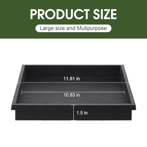 Square Plant Saucer 12 Inch 2 Pack Tray Plastic Pot for Outdoor - view 2