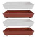 4pcs Plastic Plant Pot Trays, Reusable Soil Containment Bonsai Base