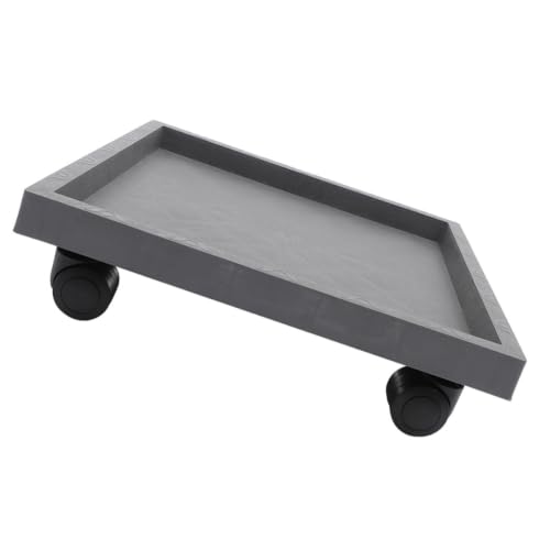 Resin Plant Pot Tray with Wheels, Indoor Outdoor Planter Base Holder