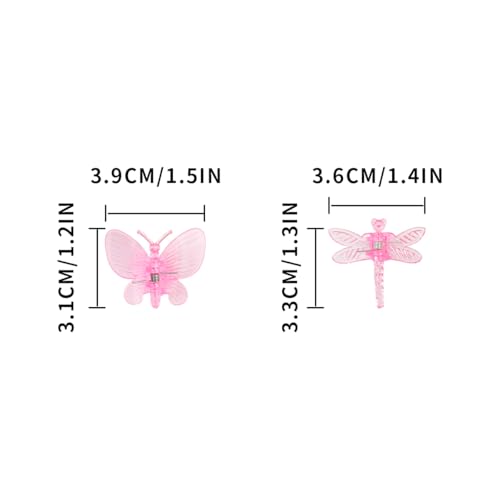 20pcs Butterfly Plant Orchid Clips,Garden Transparent Plant Support Clip for Orchid Support Fixed Vine(Pink) - view 5