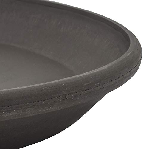 AP35DC 14-inch Plastic/Stone/Wood Composite Plant Saucer Drip Tray – No Drainage Hole (Drillable), Indoor/Outer Water Tray, Dark Charcoal - view 3