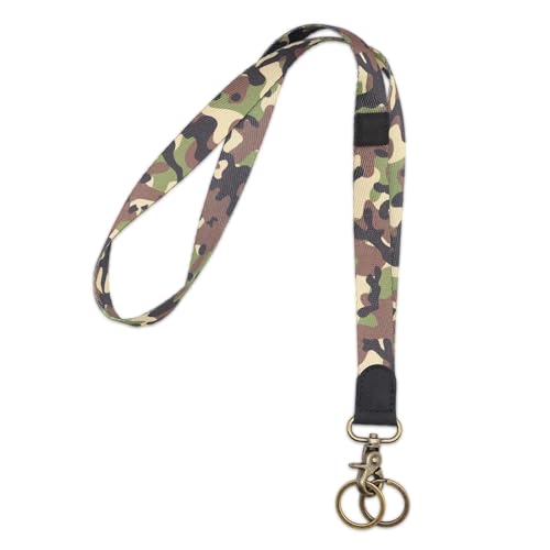 Lanyard for Keys Neck Lanyard Key Chain Holder for Men and Women - Cool Neck Lanyards for Keys, Wallets and ID Badge Holders | Camo