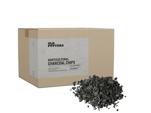 Premium Horticultural Charcoal Chips, Natural Soil Amendment for Areation and Healthy Microbe and Plant Growth. (24 Quarts)