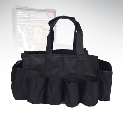 Portable Cleaning Caddy Supplies Organizer, Oxford Cloth Multiple Compartments Cleaning Tool Bag With Handle For Household Gardening Outdoor Maintenance - view 7