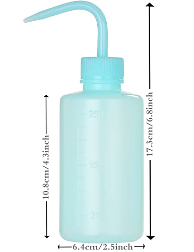 2Pcs Tattoo Wash Bottle 250ml | 8oz Water Squirt Bottle for Succulent Watering, Medical Cleaning, Blue - view 3