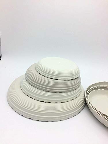 12 Inch Light Grey Plant Saucers 5 Pack,Saucers for Potted Plants,Flower Pot Drip Trays for Indoor & Outdoor Ceramic or Plastic Flower Pot Drip Trays for Large to Small Pots - view 5
