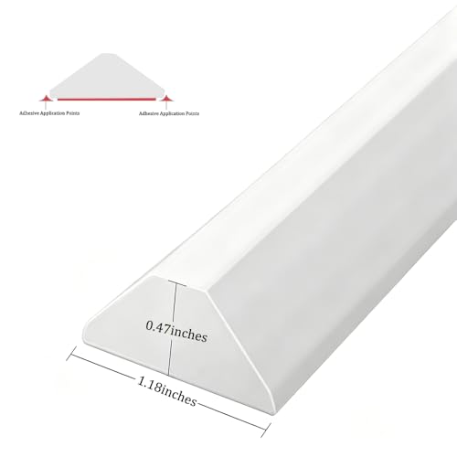 Shower Threshold Water Dam,Self Adhesive Silicone Waterproof Barrier Bathroom and Kitchen Shower Water Stopper Guard for Dry and Wet Separation Caulk Seal Strip Edge Trim (Length：39Inch, Black) - view 2