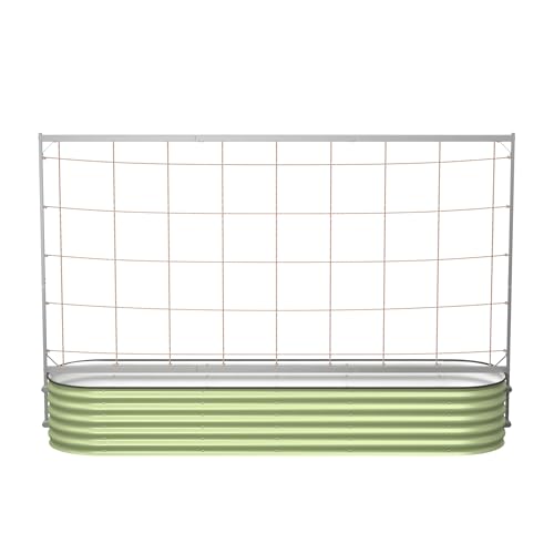 9.5ft Long Tomato Metal Frame Trellis, Garden Trellis for Climbing Plants Like Cucumber Beans Tomatoes & Vines, (Garden Beds Not Included)