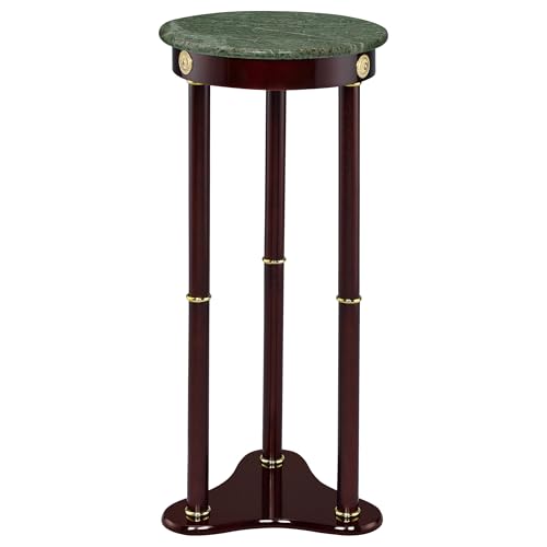 Coaster Edie Traditional Green Marble Top Round Plant Stand Merlot 3315 - view 4
