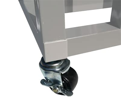 Heavy Duty Media Roll Mover Mobile Storage Cart Rack – Holds 16 Rolls Gray - view 3