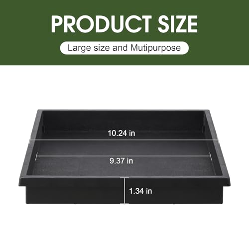 Square Plant Saucer 10 Inch 2 Pack Tray Plastic Pot for Outdoor - view 2