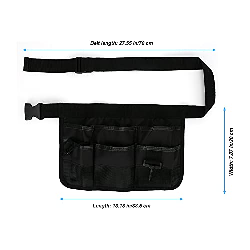 Gardening Tool Waist Bag Belt, Adjustable Garden Canvas Waist Bag with 7 Pockets of Different Sizes and Depth for Holding Gardening Tools and Home Decoration Tools - view 2