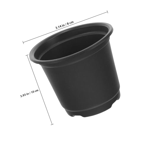 30pcs Black Plastic Nursery Pots 100mm Medium Seedling Containers for Indoor Outdoor Plant Propagation and Garden Supply - view 2