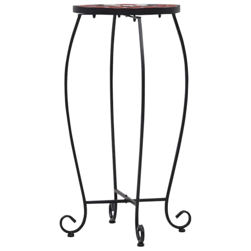 3 Piece Mosaic Side Table Set Terracotta Ceramic Plant Stands - view 6