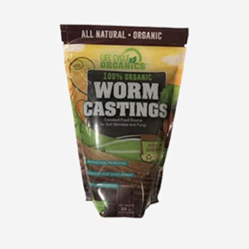20 oz 100% Organic Worm Castings – Natural Superfood for Plant Growth, Root Development & Growing Healthier, Stronger Crops – Non Toxic & Kind to Soil – Resealable Zip Pouch