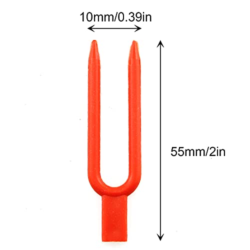100pcs Strawberry Planting Fork Dig Fork 55mm Stolon Fixator, Vine Pressing Device, Strawberry Planter, Watermelon Planting Fork Red Color - view 4