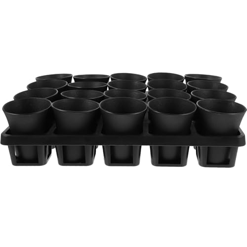 Black Plastic Nursery Plant Pot Holder Tray with Humidity Dome for Cacti