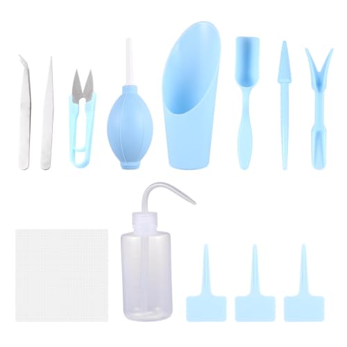 12pcs Mini Succulent Plant Tools Kit, Plastic Potting Gardening Set