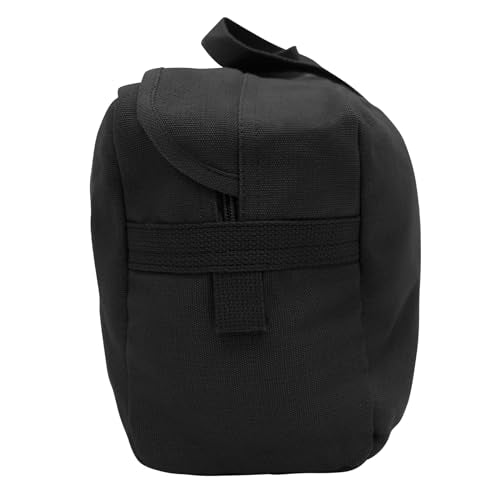 Canvas Tanker Style Tool Bag - Heavy-Duty Multipurpose Gear Carrier for Mechanics, Plumbers, Electricians, Athletes, Black - view 3