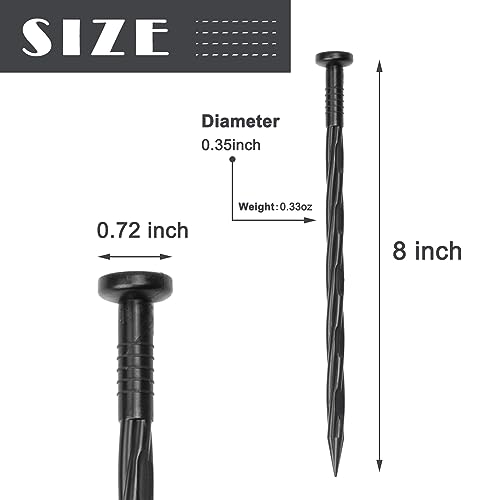 8 Inch Plastic Landscape Anchoring Garden Spikes 25 Pcs - view 2