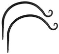 8 Inch Plant Hangers Hanging Plant Bracket Wall Post Hooks Indoor Outdoor for Flower Pot Basket, Bird Feeder, Wind Chime, Lanterns, 2 Pcs, Black