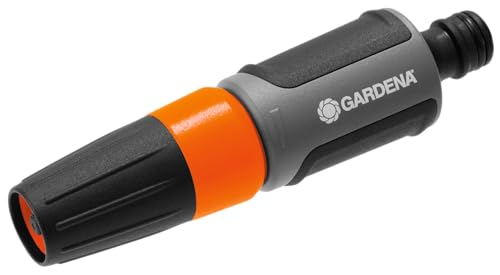 Cleaning Nozzle: Water nozzle with infinitely adjustable jet, for cleaning and spraying, water stop, frost protection, packaged (18300-20)