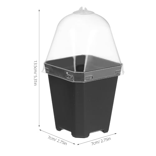 12 Sets Black Plastic Nursery Pots for Plant Propagation - view 2