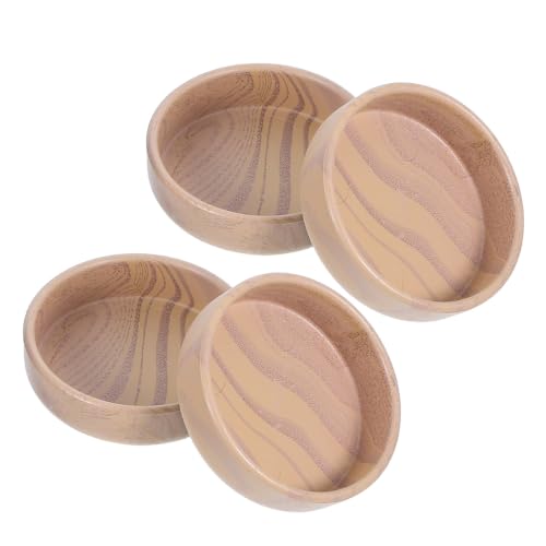 4pcs Wood Grain Furniture Floor Protectors, Self Adhesive Pads