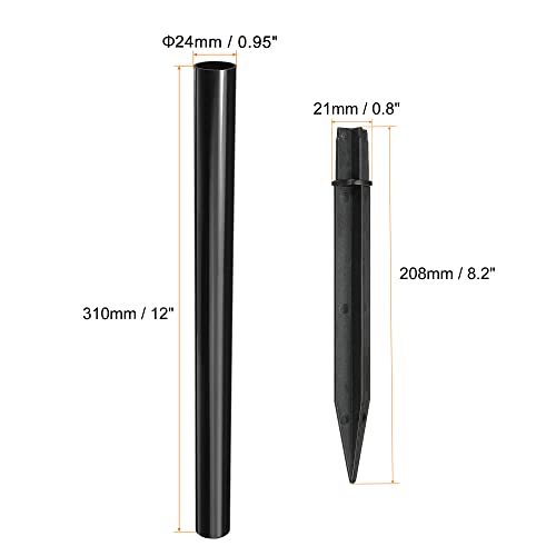 Plastic Ground Spikes 8.2 Inch Landscape Stakes with Extension Pole Light Replacement for Solar Torch Lamps of Garden Pathway, 2 Set - view 2