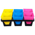 6-Grid Plastic Nursery Seedling Tray with 6 Large Compartments, Hydroponic Germination Grower Tray for Vegetable and Succulent Seedlings, Gardening Propagation Supplies, Random