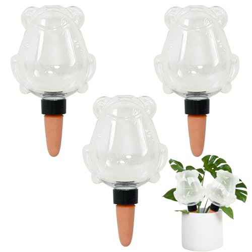 3 Pack Plant Self Watering Globes Top Fill for Indoor Plastic Water Bulbs Slow Release Terracotta 13oz Self Watering Planter Insert Automatic Drip Irrigation Water Spikes Stakes Devices System