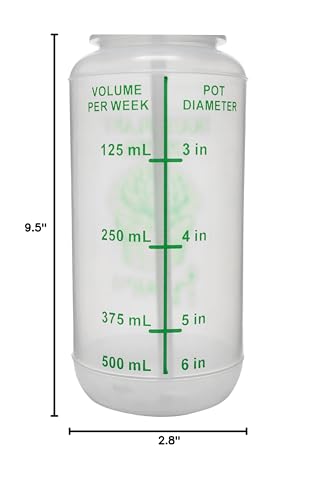 2PK Houseplant Helper Plant Water Bottle, 16oz -Weekly Irrigation Scale Printed on Side - Plant Watering Devices, Succulent Watering Bottle, Indoor House Plant Waterer, Seed Tray Watering Can - view 6