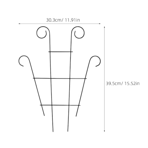 Metal Garden Trellis Black Iron Vine Support Frame for Climbing Plants - view 2
