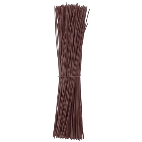 Plastic Twist Ties, 300 Pcs 6 Inch Reusable Cable Ties, 0.04 Inch Wide Bag Coated Ties for Household and Office Use, Brown