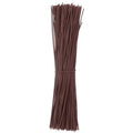 Plastic Twist Ties, 300 Pcs 6 Inch Reusable Cable Ties, 0.04 Inch Wide Bag Coated Ties for Household and Office Use, Brown