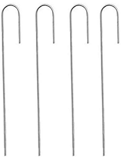 100-Pack Heavy Duty Garden Stakes - 1/2" x 8" Galvanized Steel U-Shaped Staples for Drip Irrigation & Weed Fabric